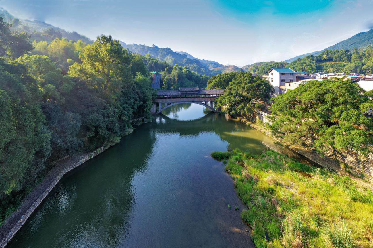 中国美丽休闲乡村—宁德福安市潭头镇棠溪村棠溪村全景*主要景点